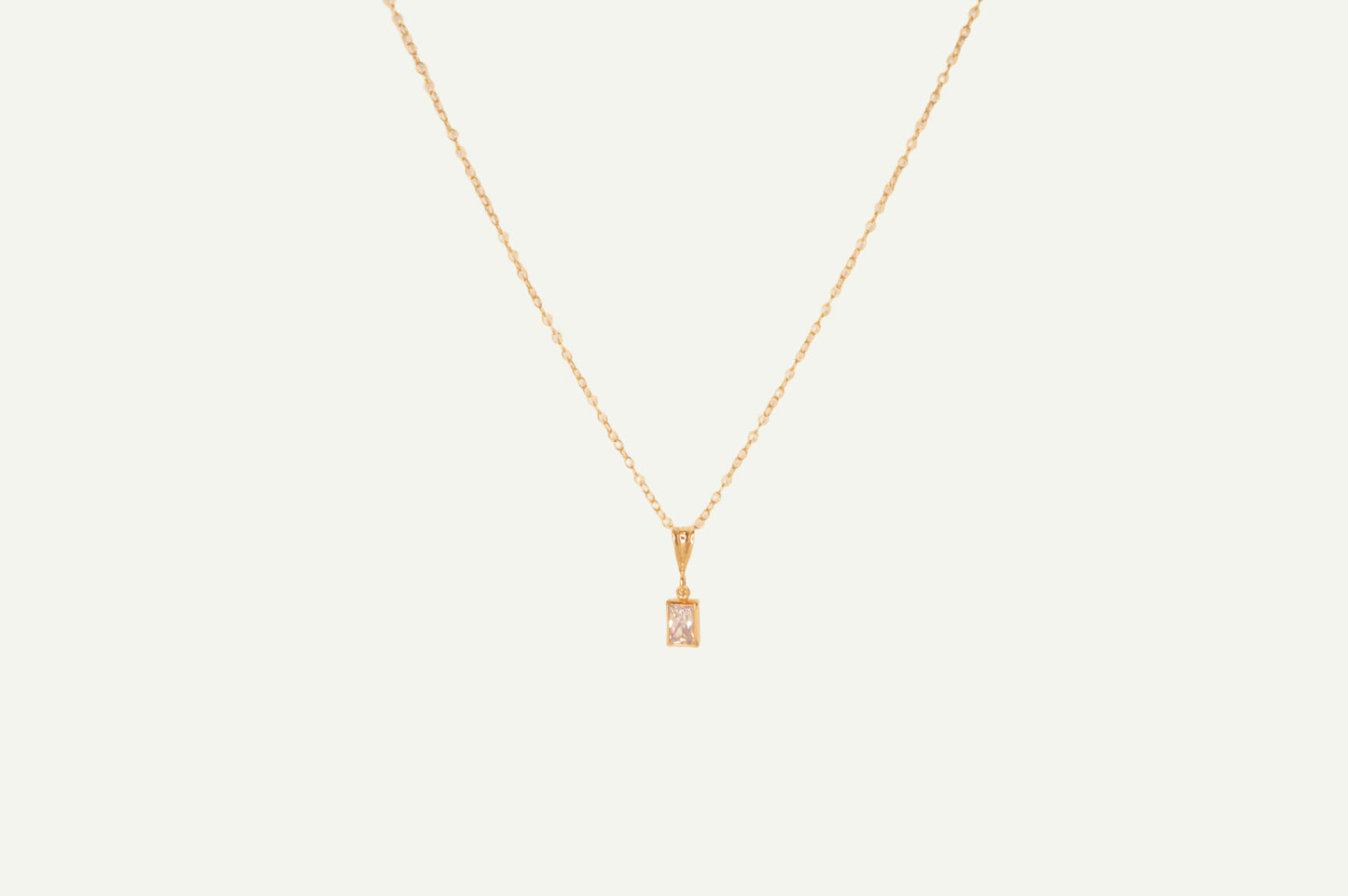 Baguette Pendant Necklace