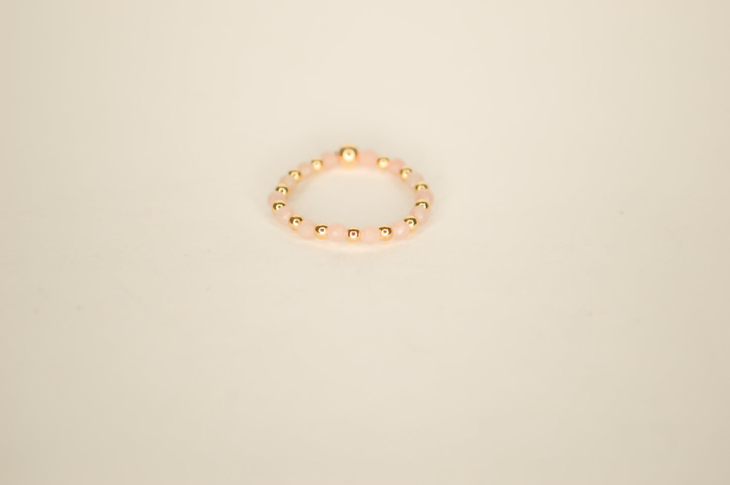 Rose Quartz Beaded Ring