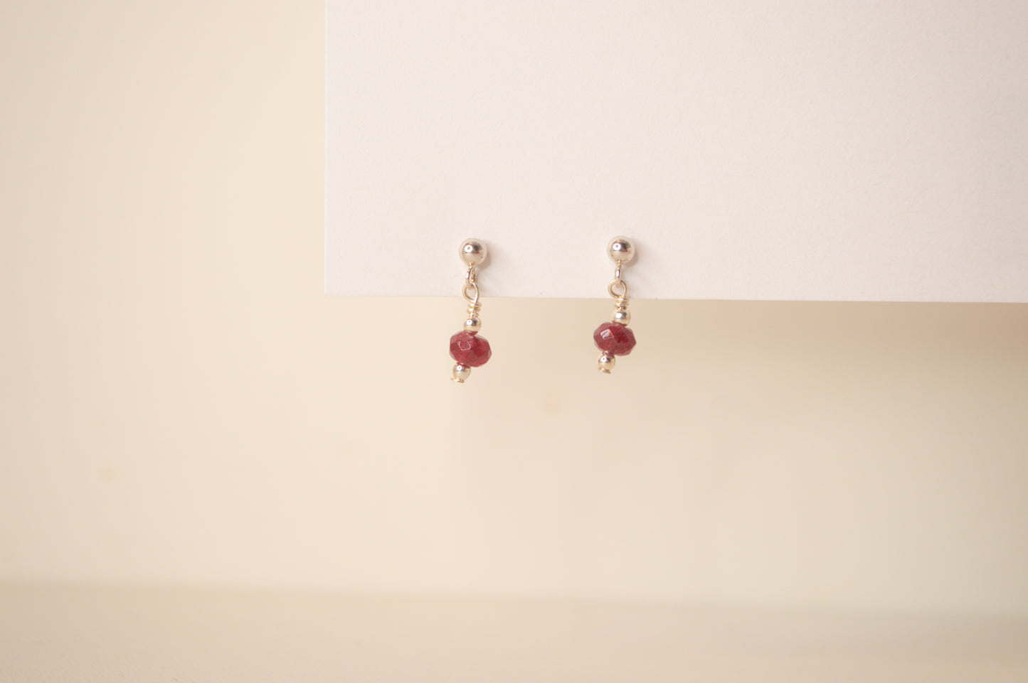 Garnet Drop Stud
