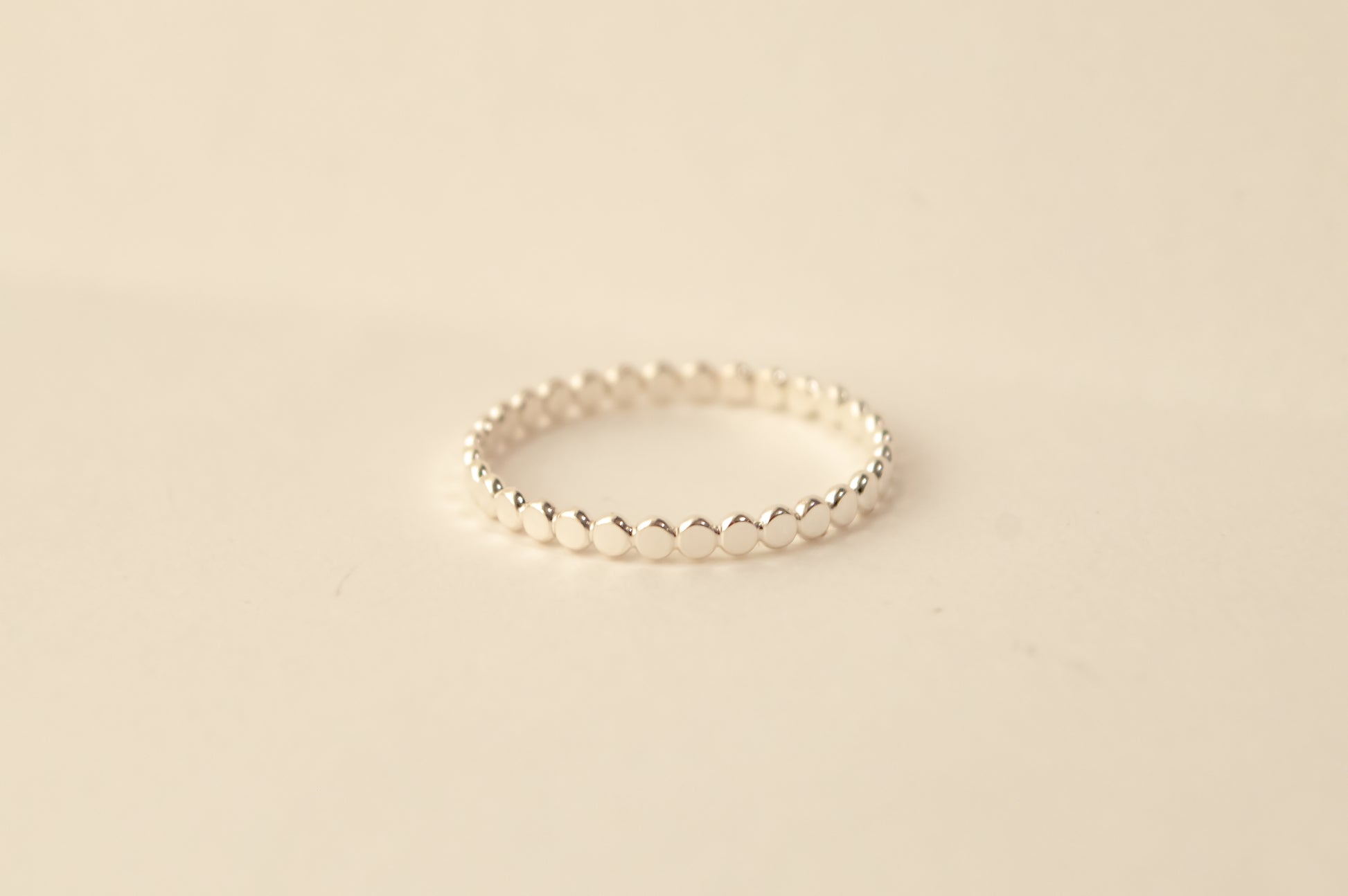 Silver dottie ring