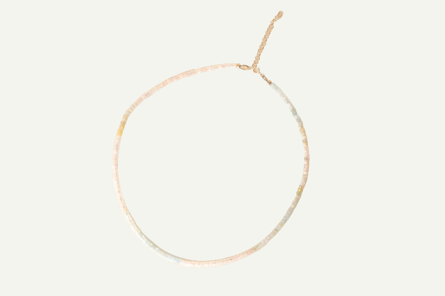 Morganite Beaded Necklace