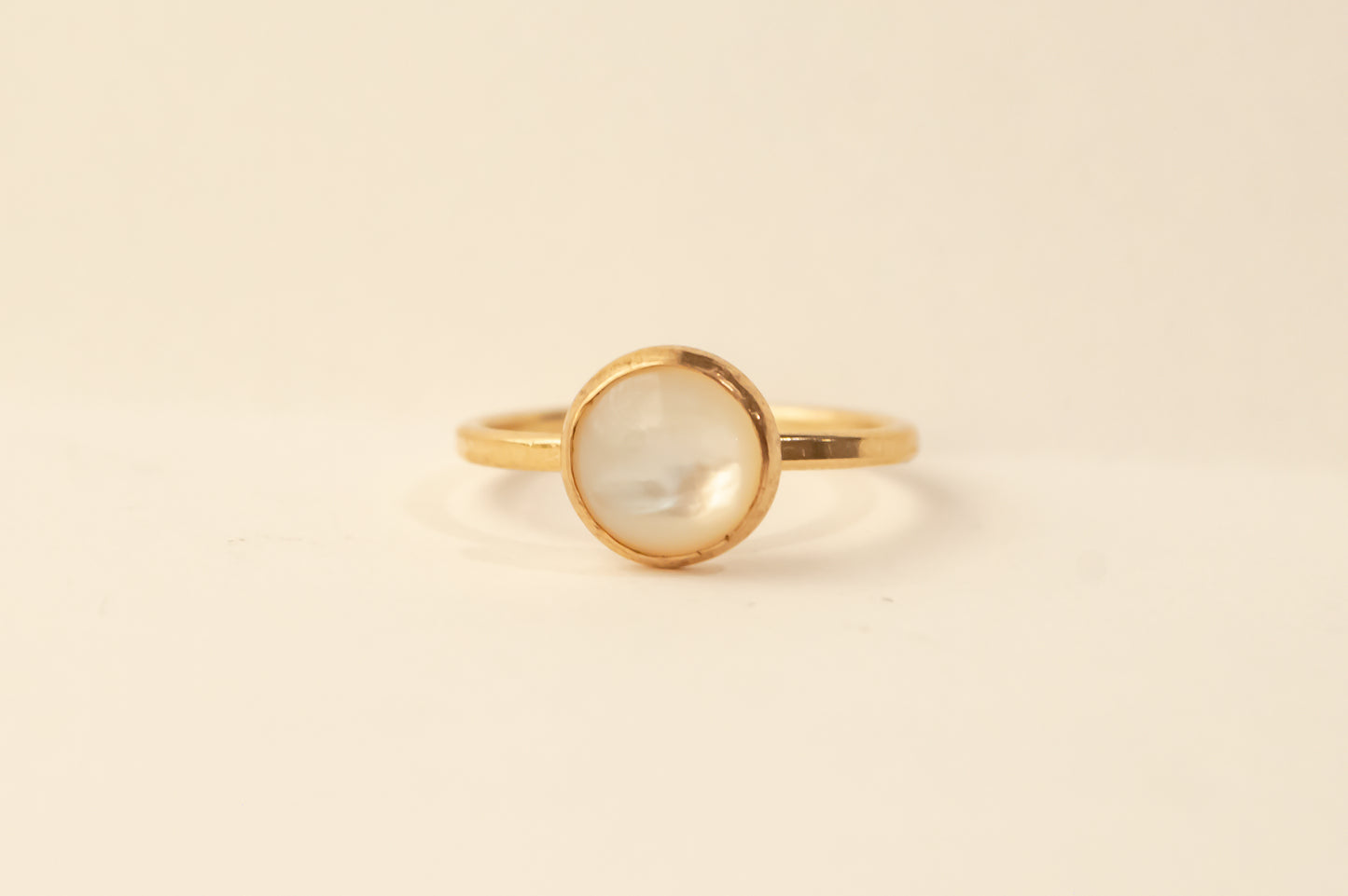 Mother of Pearl Bezel Ring