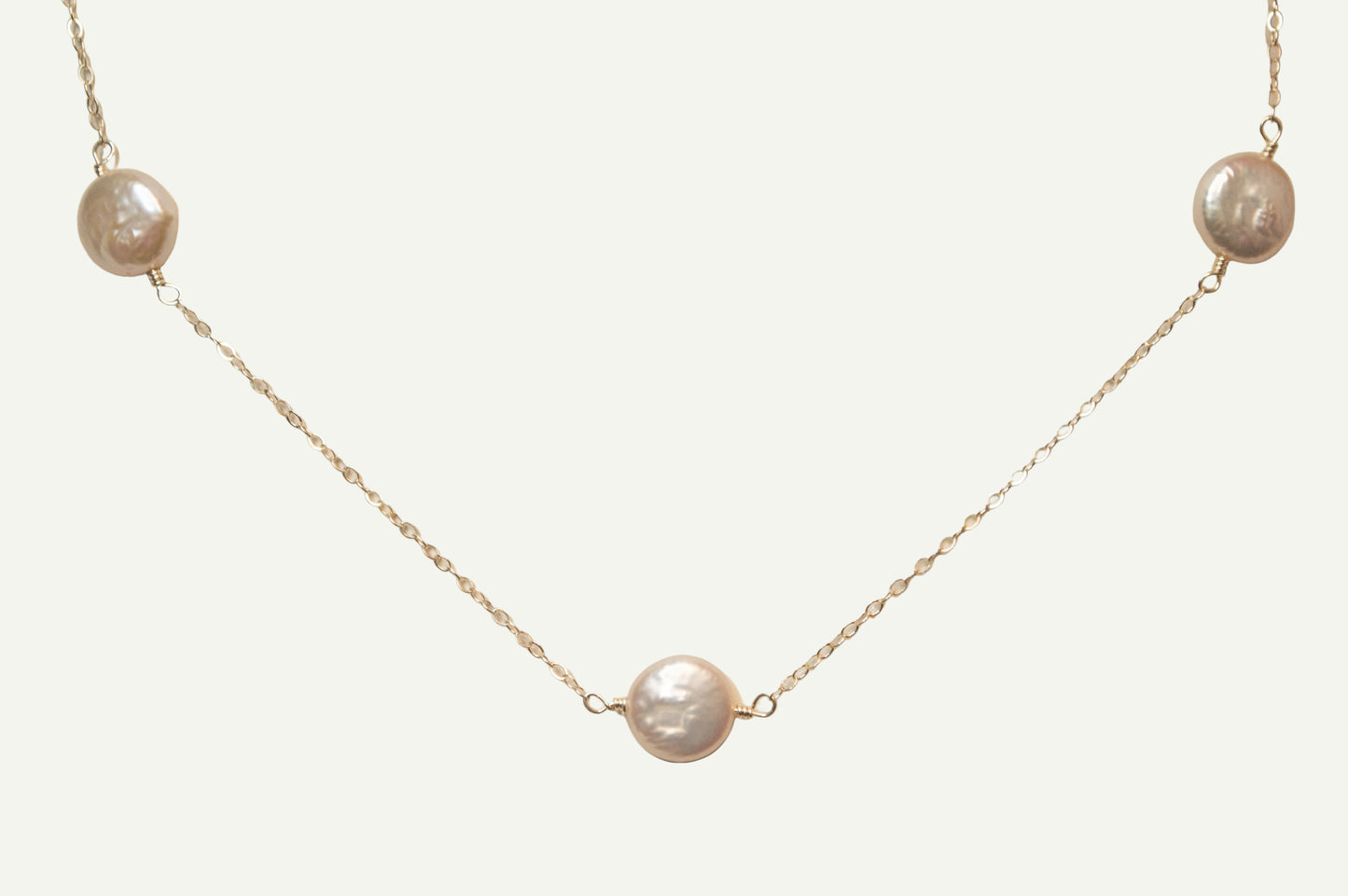 Connecting Coin Pearl Necklace