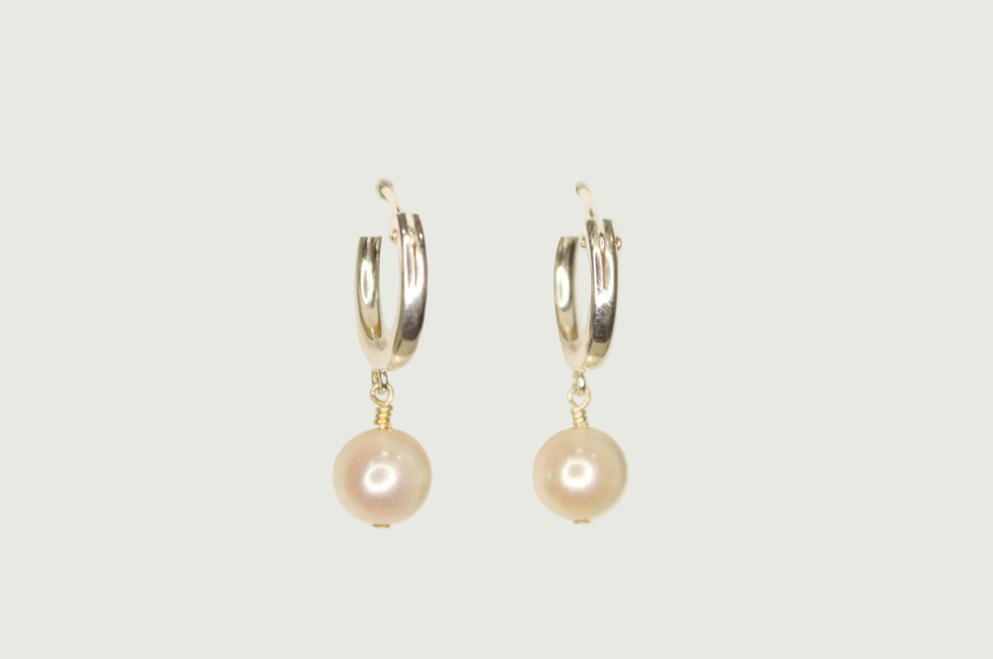Classic Pearl Drop Hoops