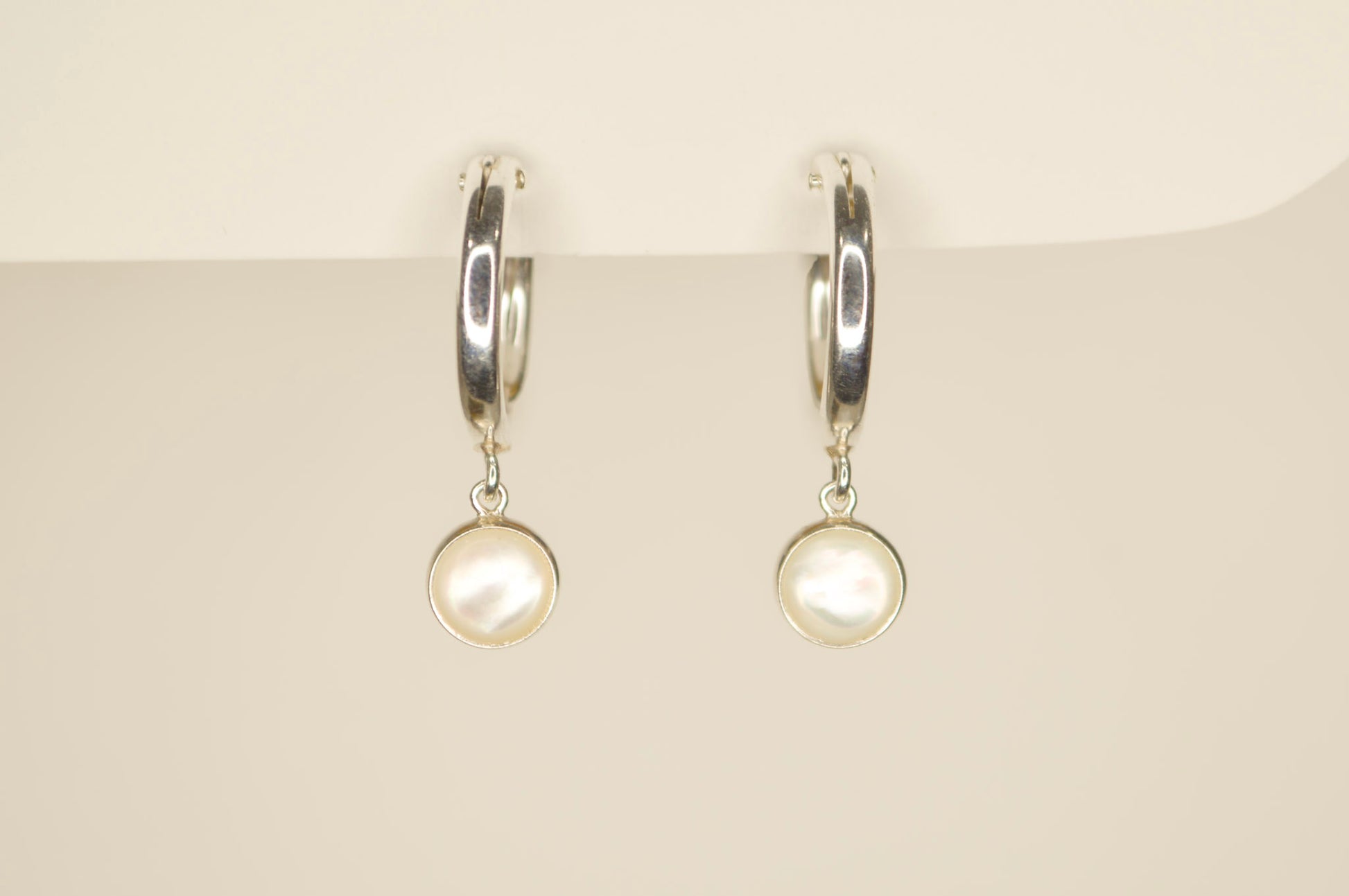 Sterling silver mother of pearl earrings