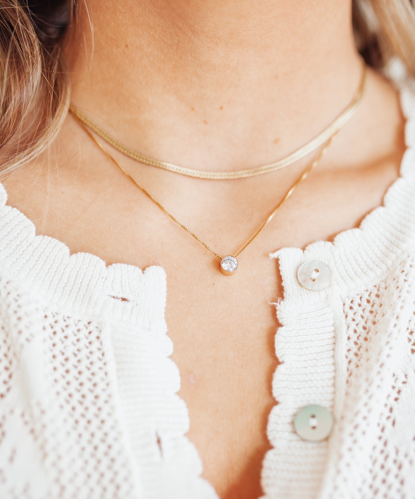 Bezel Brillance Necklace