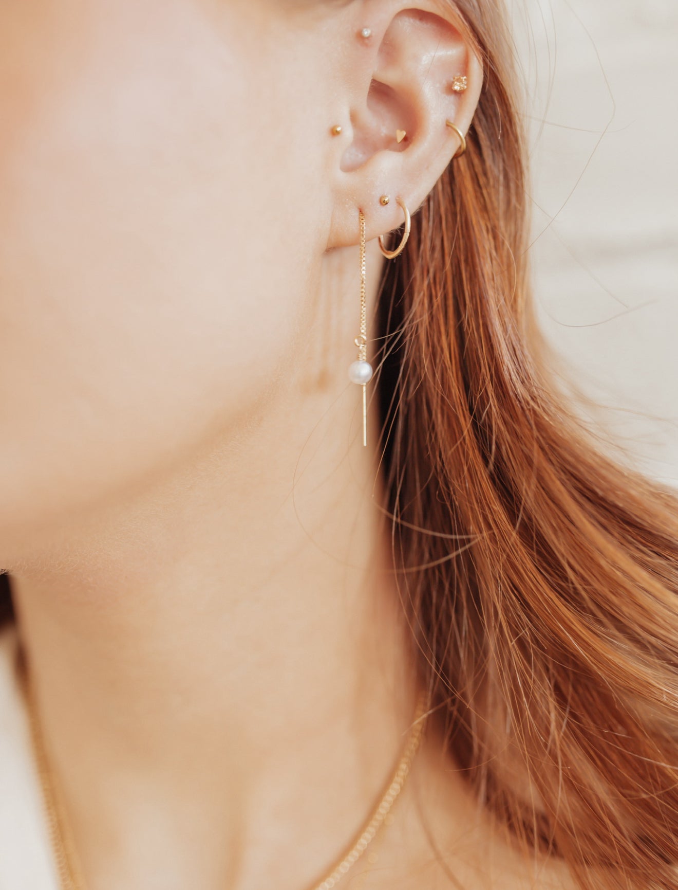 Delicate Pearl Threaders