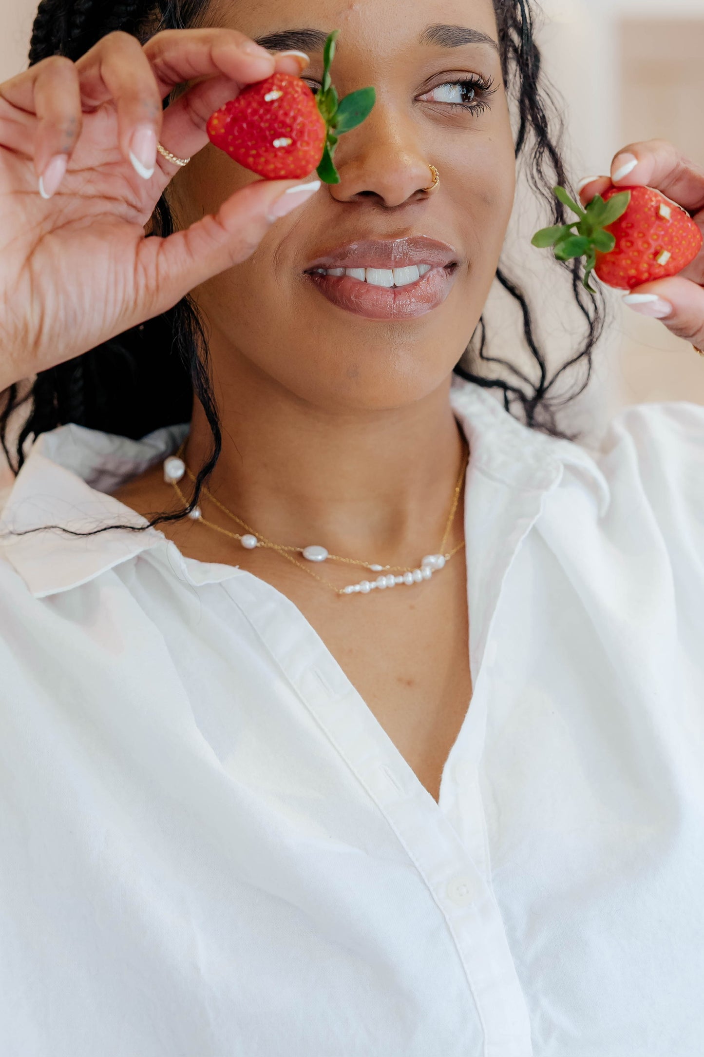 ILY Pearl Bar Necklace