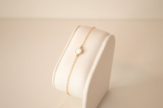 Opal Bezel Connector Bracelet