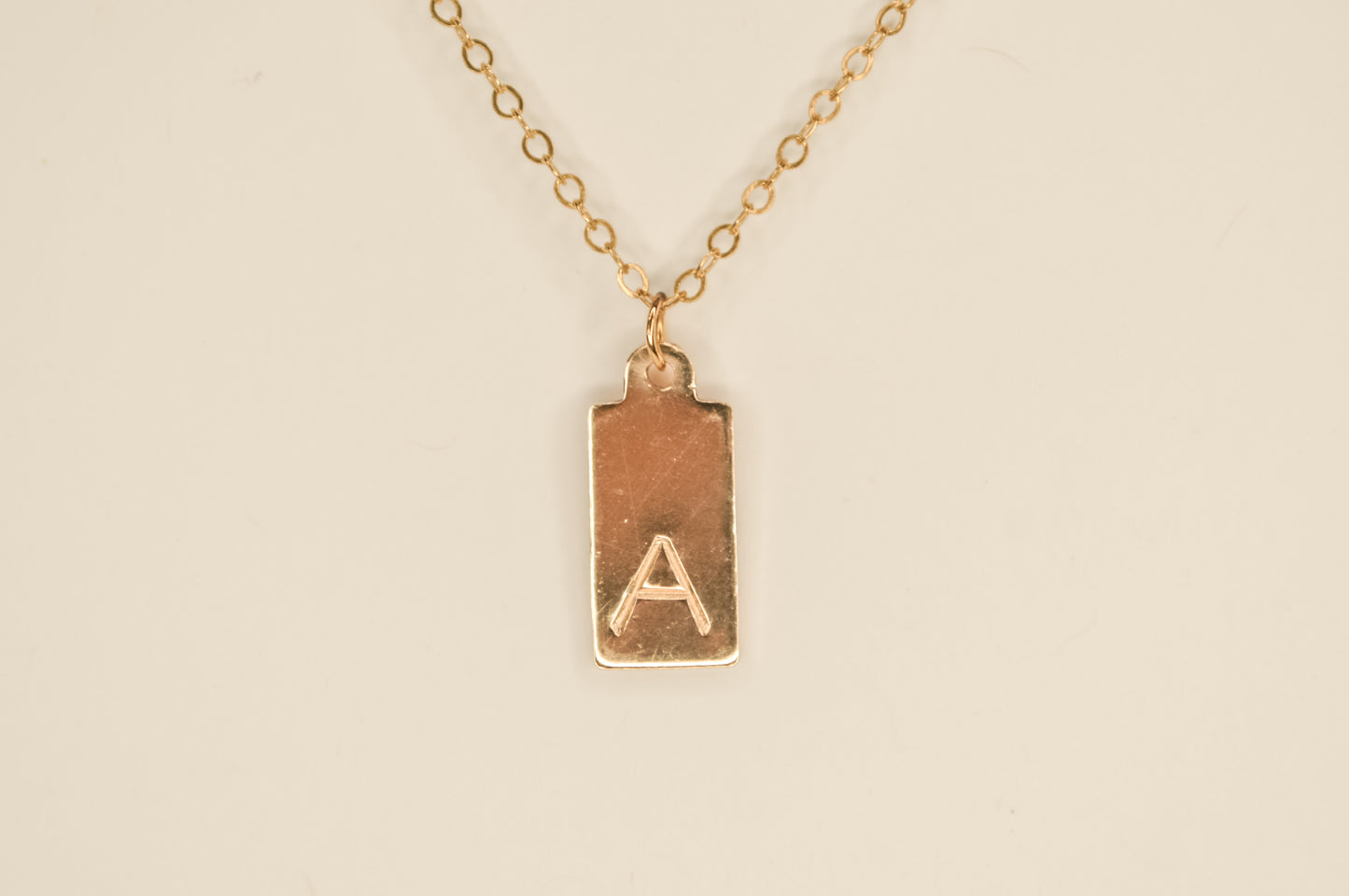 Stamped Initial Necklace