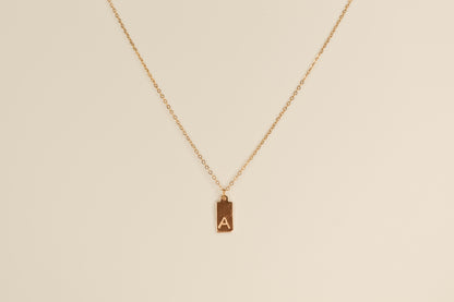 Stamped Initial Necklace