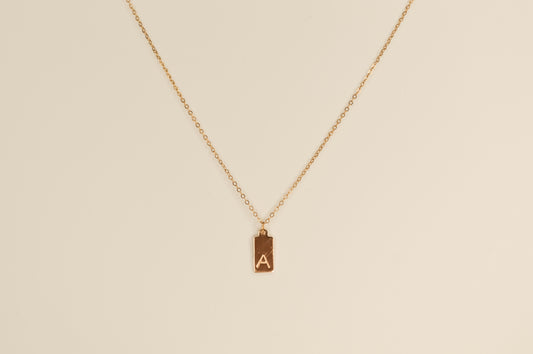 Stamped Initial Necklace