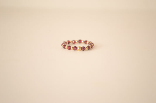 Garnet Beaded Ring