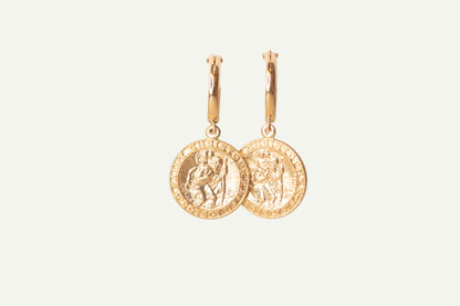 Large St. Christopher Hoops