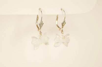 Mother of Pearl Bow Hoops