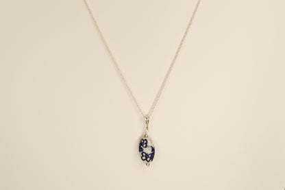 Blue Willow Oval Necklace