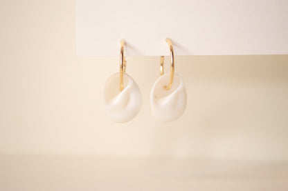 Mother of Pearl Shell Hoops