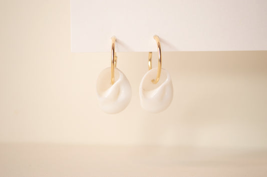 Mother of Pearl Shell Hoops