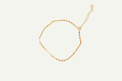 Sunburst Chain Anklet in 14k gold filled and .925 sterling silver by Syd Squared Jewelry