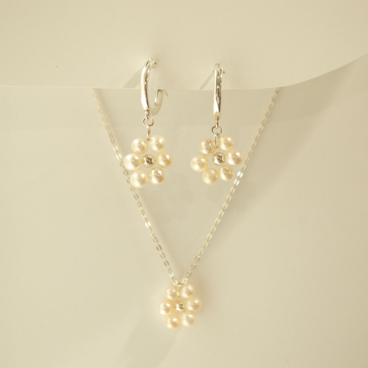 Pearl Petal Hoops