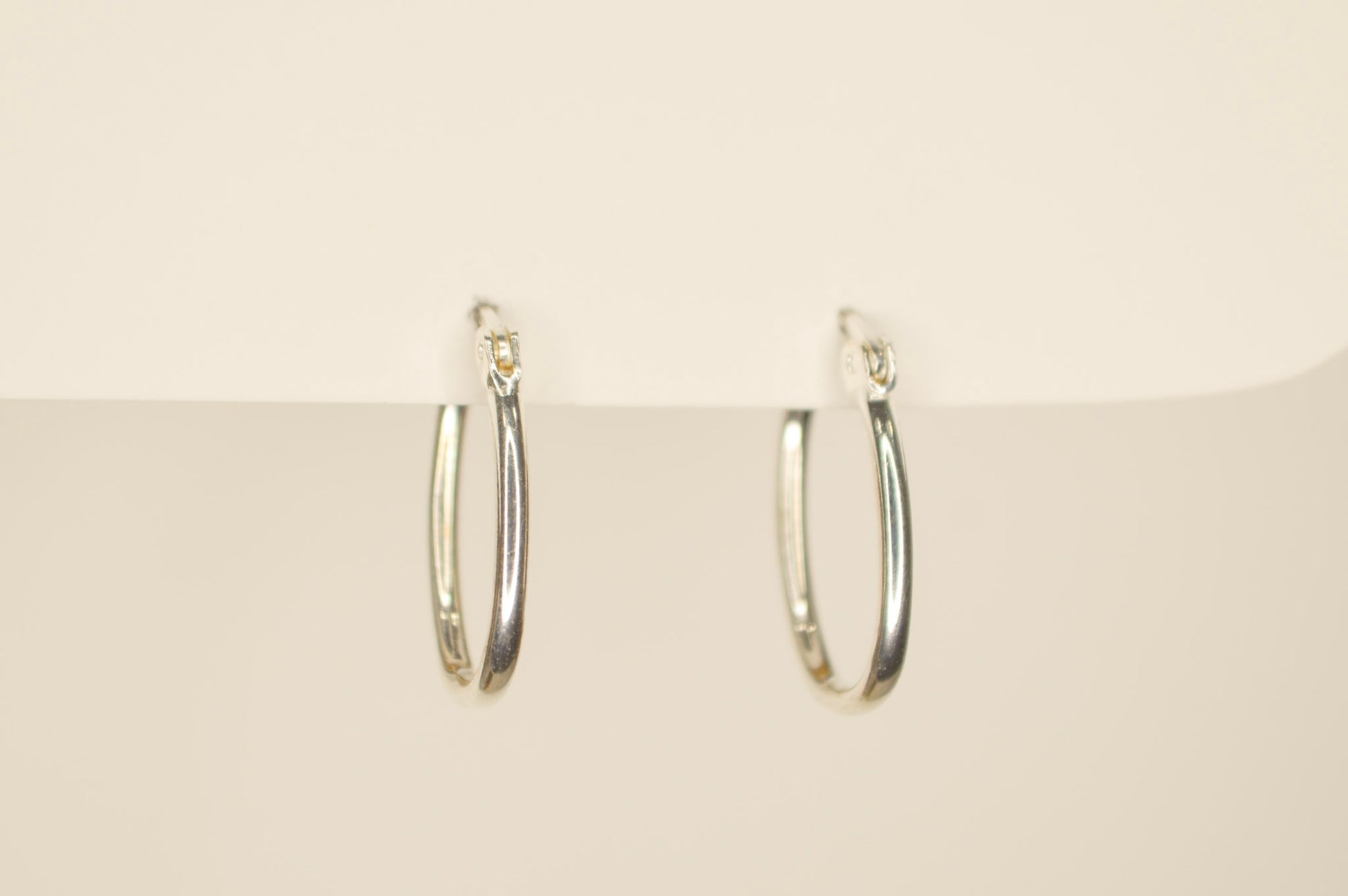 sterling silver oval hoops