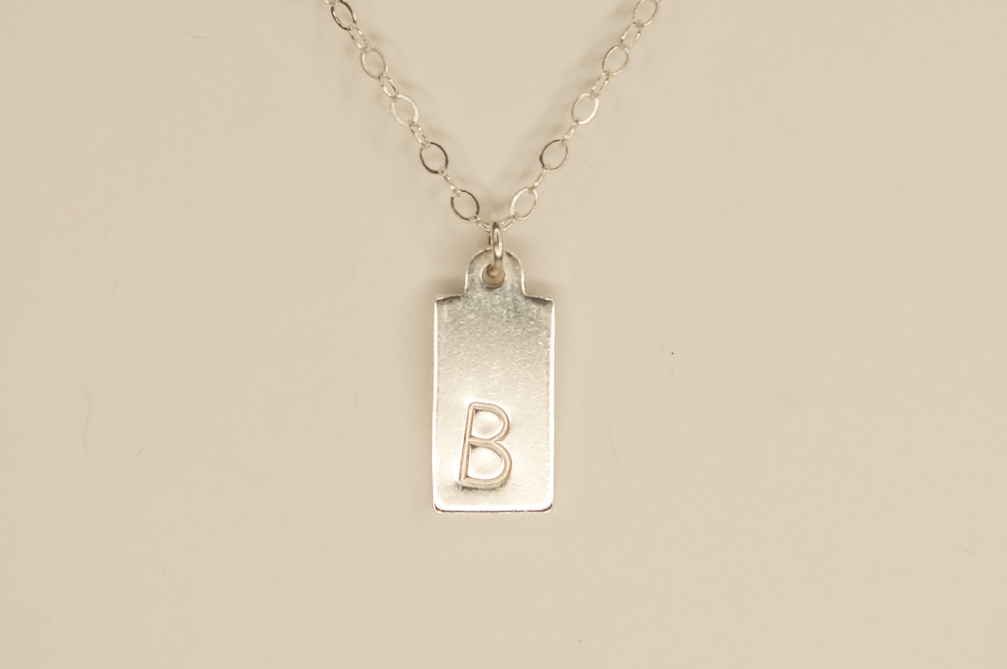 Stamped Initial Necklace