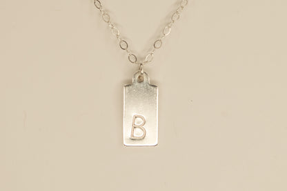 Stamped Initial Necklace