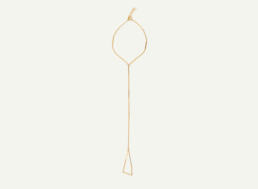 Traced Hand Chain in 14k gold filled and .925 sterling silver by Syd Squared Jewelry