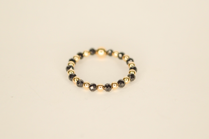 Onyx Beaded Ring