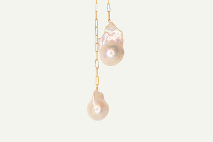 Baroque Pearl Tie Necklace