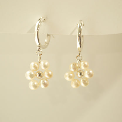 Pearl Petal Hoops