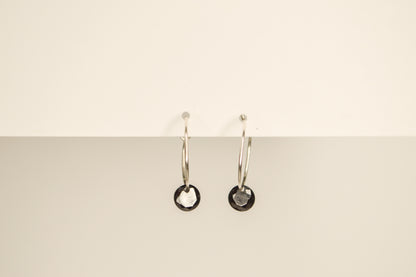 Dainty Onyx Hoops