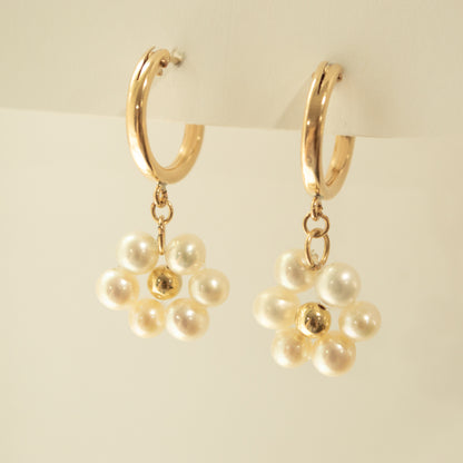 Pearl Petal Hoops