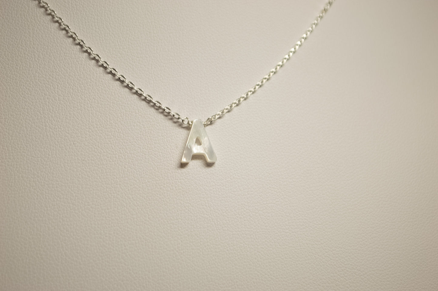 Mother of Pearl Initial Necklace