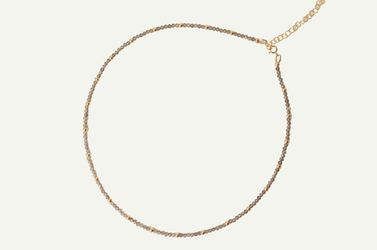 Gray satellite necklace