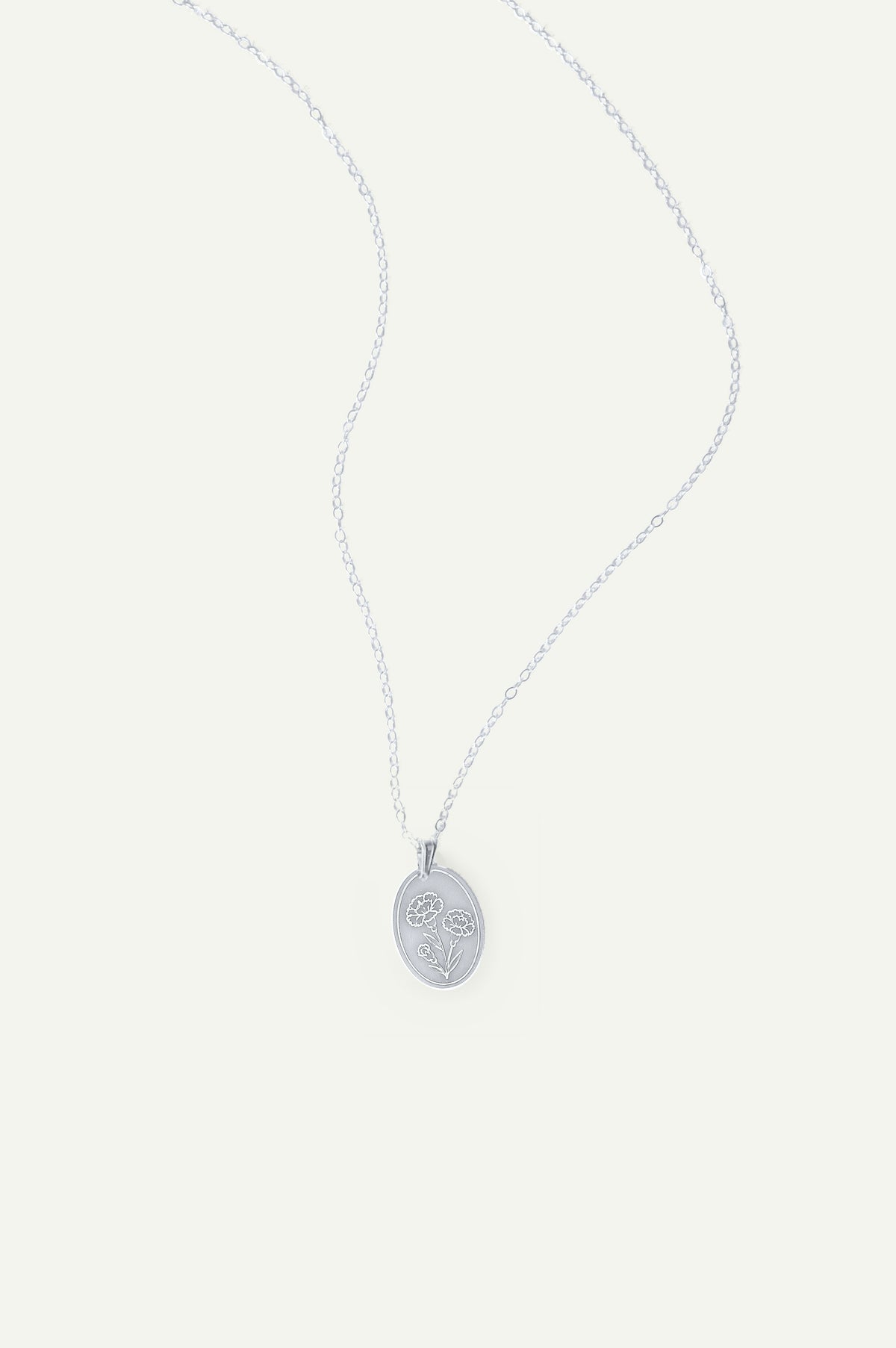Birth Flower Necklace in 14k gold filled and .925 sterling silver by Syd Squared Jewelry