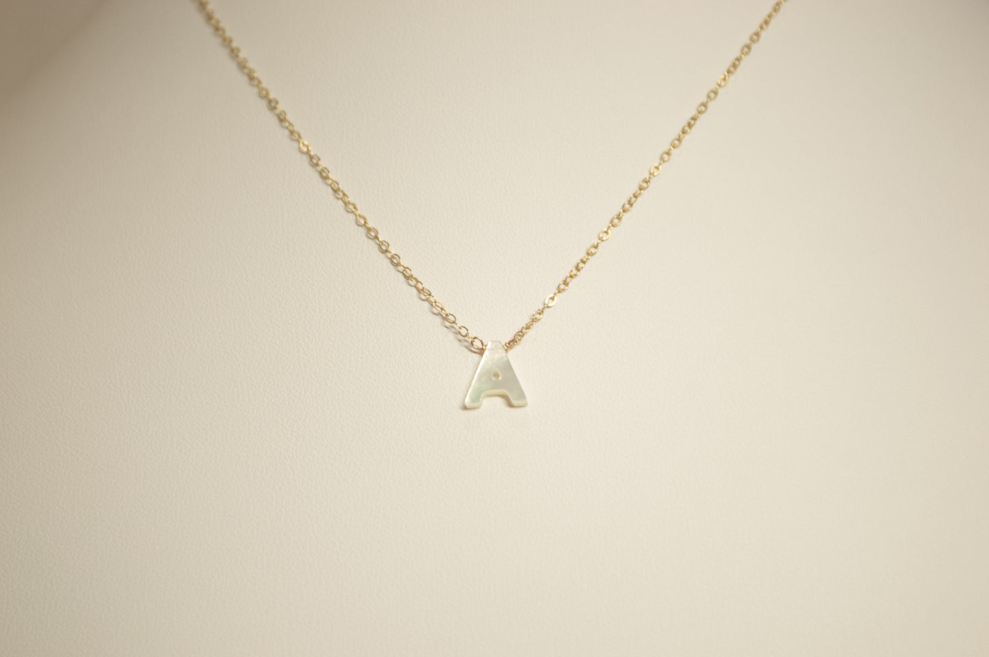 Mother of Pearl Initial Necklace