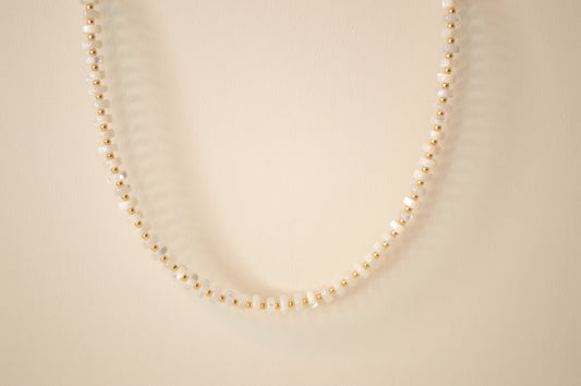 Mother of pearl bead necklace