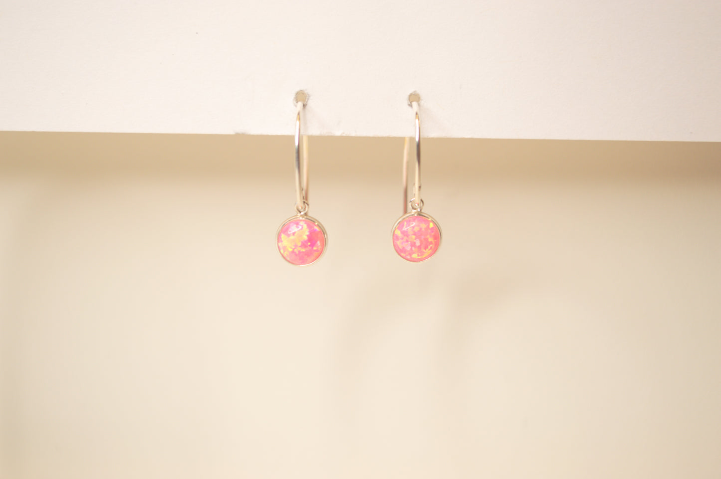 Hot Pink Opal Earwire