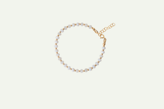 Blue Lace Beaded Bracelet