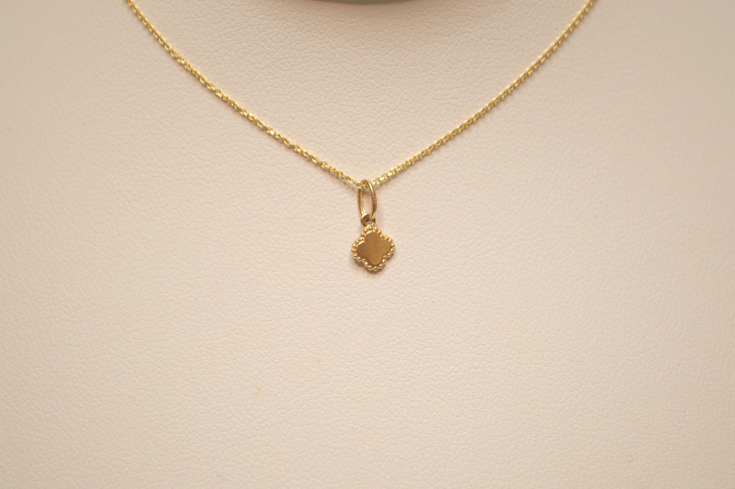 Solid Gold Clover Necklace