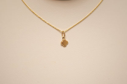 Solid Gold Clover Necklace