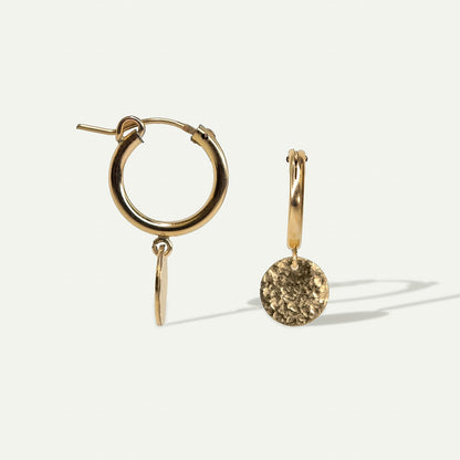 Love Story Disc Hoops