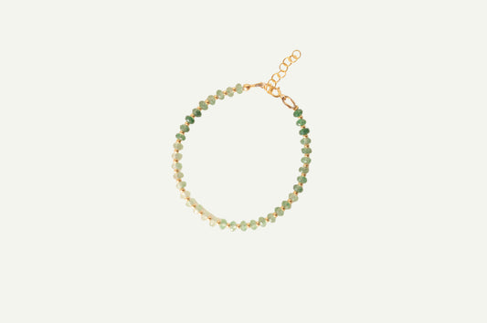 Green Chalcedony Beaded Bracelet