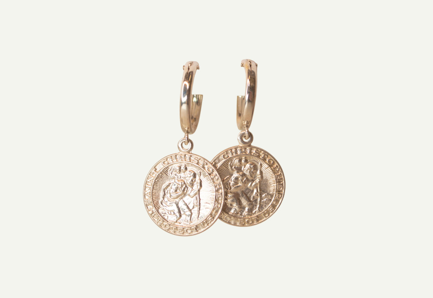 Large St. Christopher Hoops