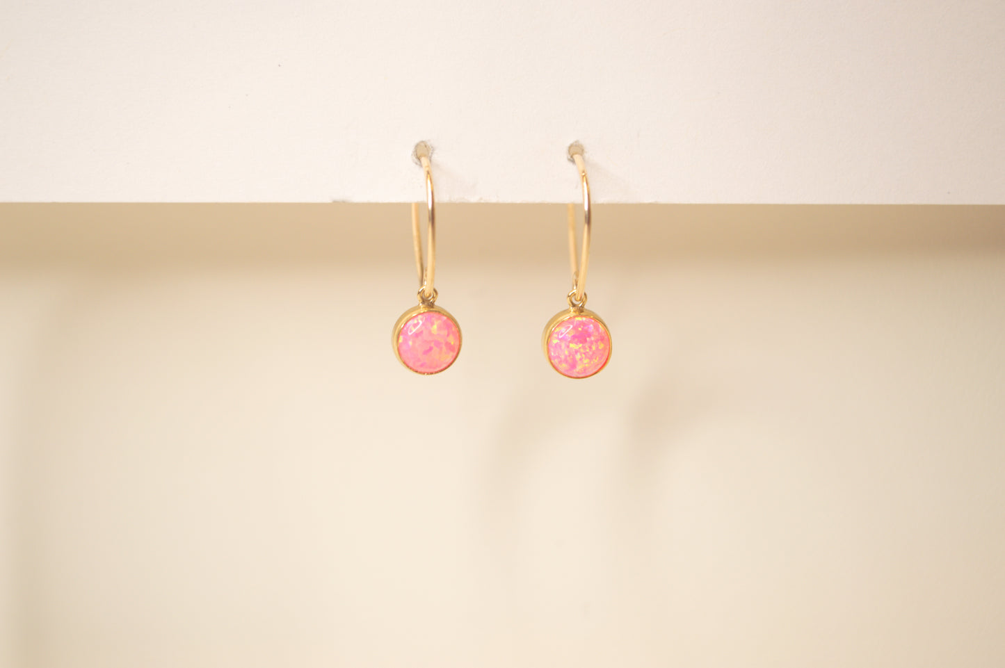 Hot Pink Opal Earwire