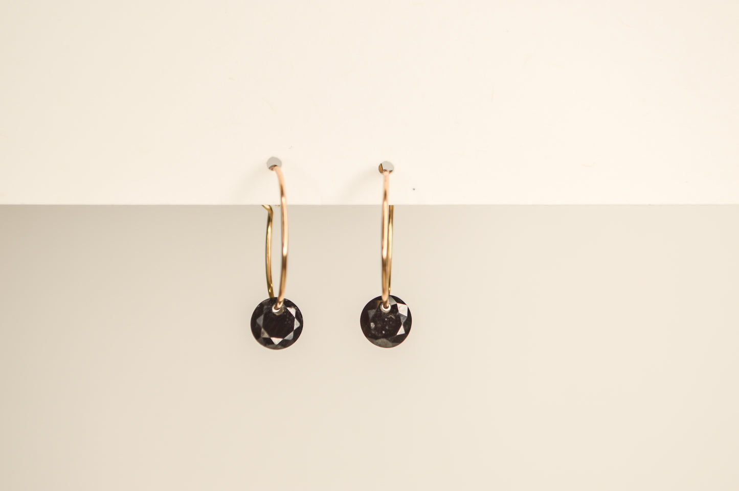 Dainty Onyx Hoops