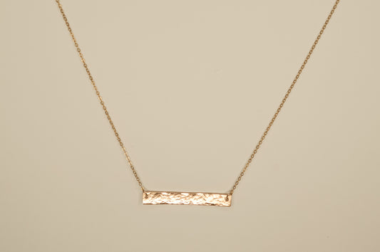 Hammered Bar Necklace