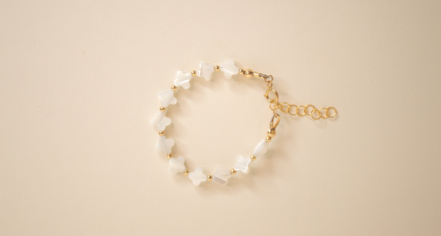 Beaded Clover Baby Bracelet