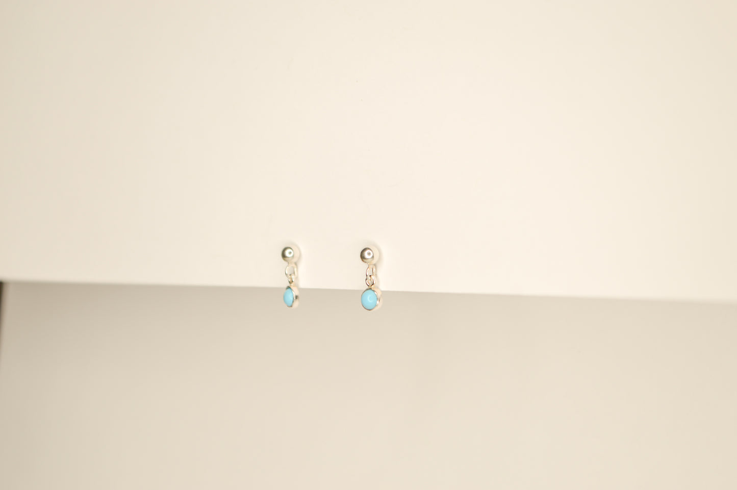 Tiny Turquoise Drop Stud